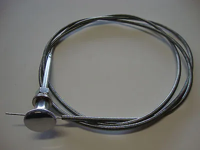 Choke Cable 6' Stainless Steel Cable Chrome Knob 6 Foot Fits Chevy Ford #2332  • $14.99