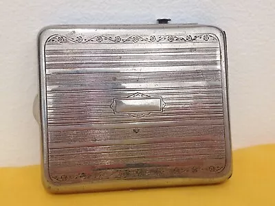 Vintage 1926 EJECTOR Cigarette Pocket Stainless Steel Case Lyons Mfg. Company • $38.95