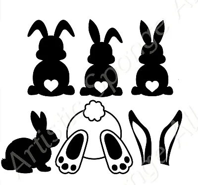 Happy Easter Egg Reusable Stencil A3 A4 A5 Bunny Spring Palm Decoration Art E12 • £2.99