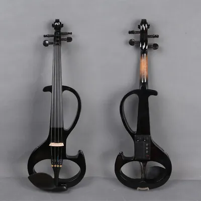 Electric Violin 4/4 Silent Practicing Violin Ebony Fittings With Violin Case Bow • $129