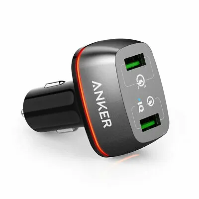 $33 • Buy Anker PowerDrive+ Speed 2 USB Hub Car Vehicle Charger Quick Charge 3.0 Black