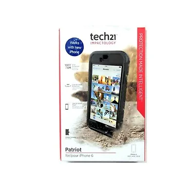 Tech21 Case For Iphone 6 6s Patriot Impact Dust Splash Proof Black New T21-4269 • $49.95