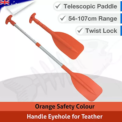 2X Adjustable Telescopic Oar Paddle Boat Canoe Extendable Kayak Safety Paddles • $35