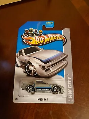 Hot Wheels 2013 #22/250 HW City Treasure Hunt Mazda RX-7 Silver JDM • $4.99