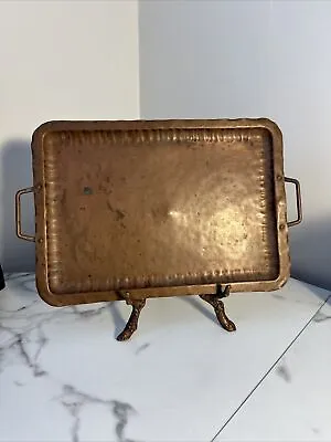 Vintage Hammered Copper Tray • $95