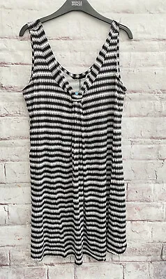 £8.99 • Buy M&S 'Beachwear Collection' Size: Uk 12 Black & White Dress Cool Comfort 