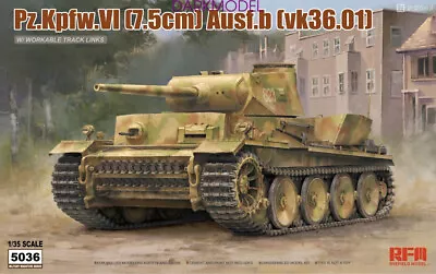 $43.11 • Buy Ryefield-Model RM5036 1/35 Pz.Kpfw.VI (7.5cm) Ausf.b (VK36.01)