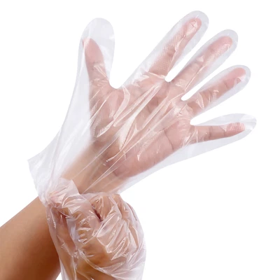 £3.49 • Buy 300-1200pk Disposable Plastic Gloves PE Polythene Clear Catering Food Safe Prep