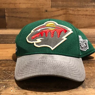 Minnesota Wild Hat Cap Mens Fitted Lagre Green Gray NHL Hockey Performance READ • $24.88