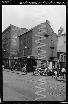 '29 Spring & Mulberry St Shops Vtg Carriage Manhattan Old NYC Photo Negative A25 • $9.99