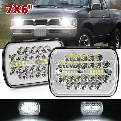 2X 7x6  5X7 LED Headlights Hi-Lo Beam For Nissan D21 Pickup 1986-1994 Hardbody  • $39.50