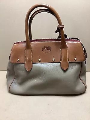 Vintage Dooney & Bourke Leather Handbag Tan/Brown W/Leather Straps Orig Fob USA • $60