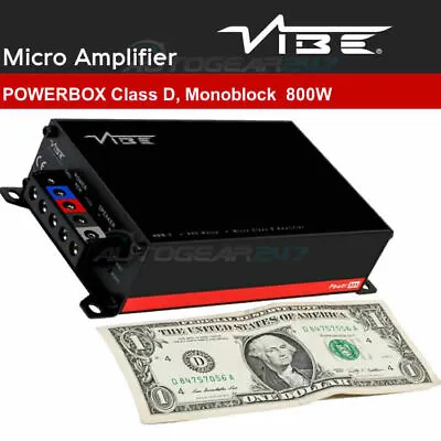 £89 • Buy Vibe Powerbox 400.1M 800w Micro Class D Mini Monoblock Mono Car Bass Amplifier