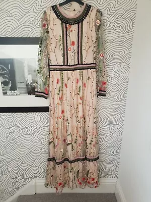 Miss Selfridge Dress. Size 12. Beautiful Embroidered Maxi Length. Gorgeous On. • £40