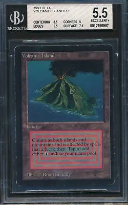 Beta Volcanic Island BGS 5.5 Graded Magic MTG (6987) -magicgraders- • $7600