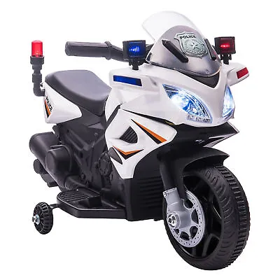 £54.99 • Buy HOMCOM Kids 6V Electric Pedal Motorcycle Ride-On Toy Battery 18-36 Months White