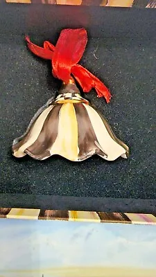 Mackenzie Childs Courtly Stripe Bell Ornament Ceramic   RETIRED!!! RARE!!! • $225