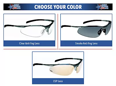 £20.16 • Buy Bolle Contour Metal Safety Glasses & Sunglasses Work Eyewear Choose Lens Color