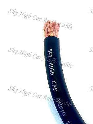 2/0 Gauge AWG BLACK Power Ground Wire Sky High Car Audio Sold By The Foot GA Ft  • $3.49
