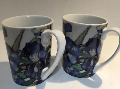 Tea Cups Mugs Metropolitan Museum Of Art Blue Irises 2012 MMA Coffee Cocoa (2) • $4.80