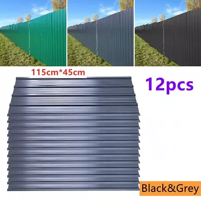 12 PCs 6.2m² Corrugated Roof Sheets Profile Galvanized Metal Roofing Carport UK • £51.96