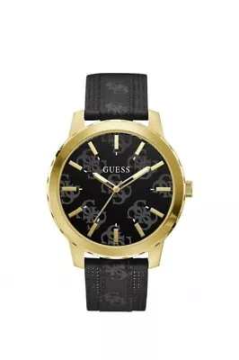 Guess Outlaw Black Gold Gents Watch GW0201G1 • £80