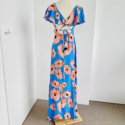 Mister Zimi Antigua Dusty Maxi Dress Floral Print Size 10 • $150