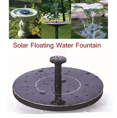 Bird Bath Solar Fountain Powered Water Pump Floating Outdoor Pond Garden Pool US • $11.49