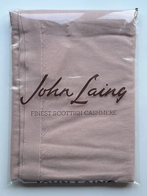 £124.99 • Buy 100% Pure Cashmere John Laing Large Shawl Wrap 220x80cm Nude Pink Knit RRP £499
