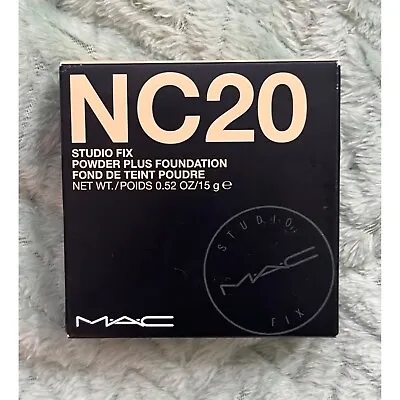 NIB MAC Studio Fix NC20 Powder Plus Foundation Compact 15g .52oz Golden Beige • $34