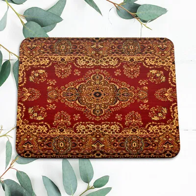 Vintage Old Persian Carpet Rug Mouse Pad Mat Office Desk Table Accessory Gift • $10.39