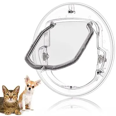 £22.99 • Buy Cat Flap For Glass Doors, 4 Way Locking Pet Door Microchip For Cats Lockable