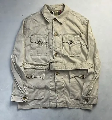 Polo Ralph Lauren Safari Jacket Belted Linen Cotton L Field Military Utility • £150