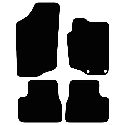 For Peugeot 207 Tailored Black Car Floor Mats Carpets 4pc Set With Clips • £13.99
