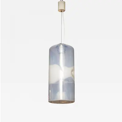 Mazzega Opalescent Blown Glass Pendant Light By Carlo Nason Italy 1970 • $5900