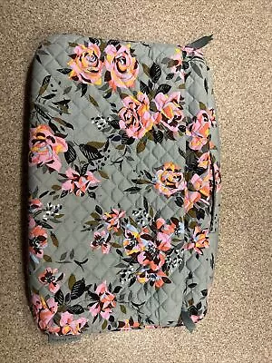 Vera Bradley Turquoise Floral Laptop Sleeve W/ Purple Pink Flowers • $13.50