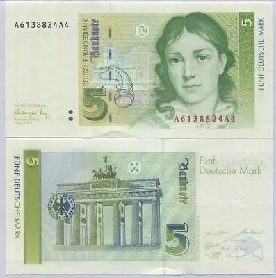 Germany 5 Deutsche Mark 1991 P 37 UNC • $10.49