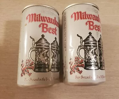 Milwaukee's Best Steel Pull Tab Vintage Beer Can 12 Oz.  2 CANS MUGS • $5.99