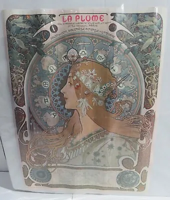 ALPHONSE MUCHA Zodiac/La Plume - Portal Publications (c.1970) Art Nouveau Poster • $39.95