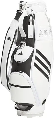 Adidas Golf Ladies Caddy Bag THREE STRIPE 8.5 X 47 Inch 2.8kg White Black NMH63 • $265