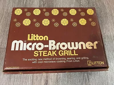 Litton Micro-Browner L-2 Microwave Steak Grill Plate Dish Vintage 1972 • $10