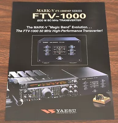 Brochure For Yaesu Ftv-1000 6 Meter Transverter (ft-1000mp Mark V Transceiver) • $18