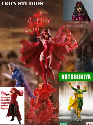 Sexy Scarlet Witch WANDAVISION & Kotobukiya Vision ~ 2 Statue / 2 FIGURE LOT • $450