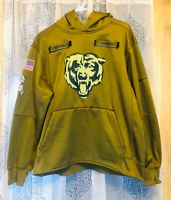 Chicago Bears Nike Green Hoodie NFL MILITARY APPRECIATION Jacket SZ XL • $29.99