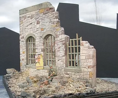 Dioramas Plus 1/35  Stone Ruins  Ruined Building Front Corner Section WWII DP6 • $22.95