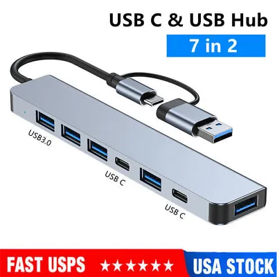 Type-C USB Hub To USB 2.0 3.0 For MacBook Pro/Air 2018 Laptop Multiport Adapter • $16.55