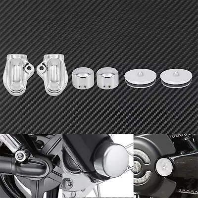 Chrome Spike Swingarm Pivot Arm Bolt Cap Axle Cover Fit For Harley V-Rod 06-11 • $76.99