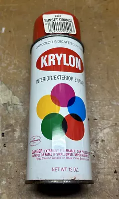 Vintage Krylon Spray Paint Sunset Orange 2401 • $75