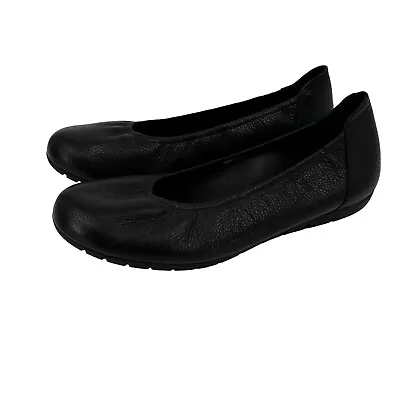 Sabrinas London Ballet Flats Black Leather Made In Spain Size 38 EU US 7.5 • $29.95