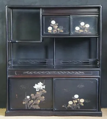 Antique Chadansu Japan Hard Wood Furniture 1880s Cabinet Tansu Craft • £3093.52